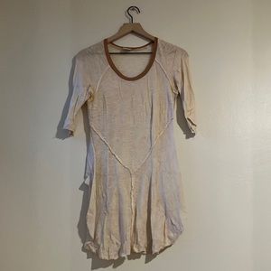 Beige Sheer FP layering shirt tunic